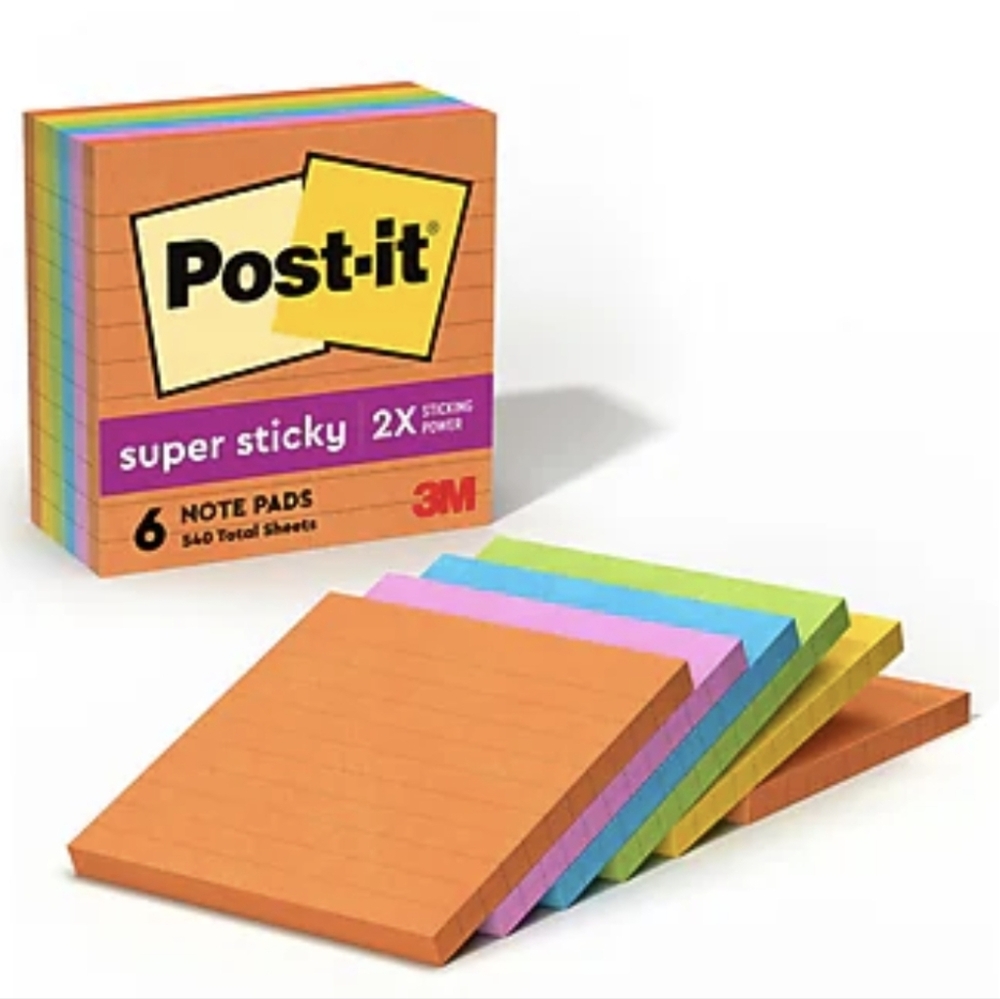 Post-it Super Sticky Notes 4" x 4"